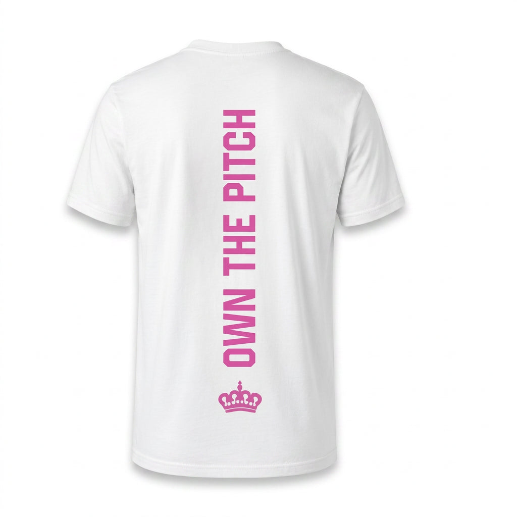 Sideline Tee — White back with both sleeves fully visible